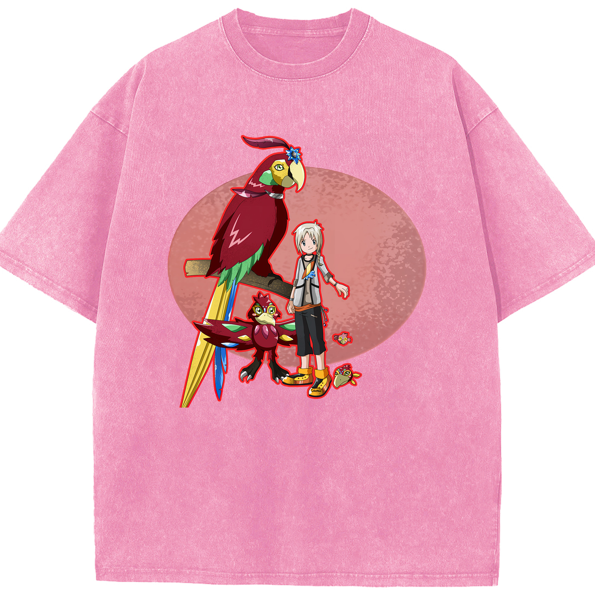 （画像用） Digimon デジタルモンスター/デジモン 綿100% ヴィンテージ風 半袖Tシャツ（フロントプリント）